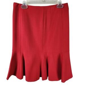 Jones Studio Separates Pleated Skirt Women Size 4 Red Polyester